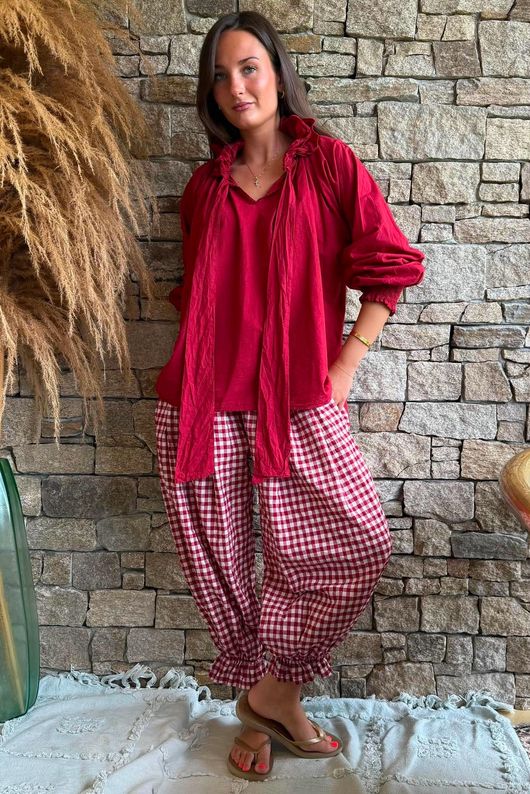 Larc Poet Blouse Sangria